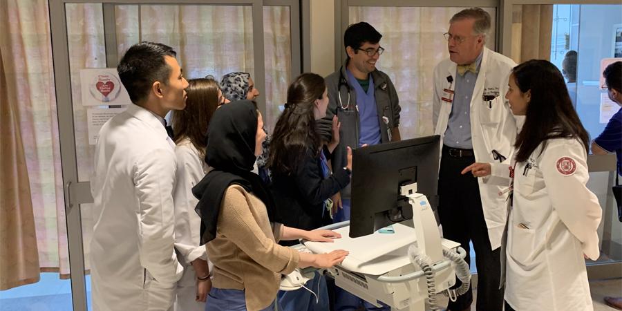 Dr. David Miller with residents